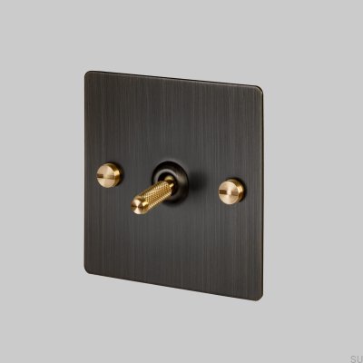 Interruptor Único 1G Bronze/Latão Queimado [El340] padrão inglês
