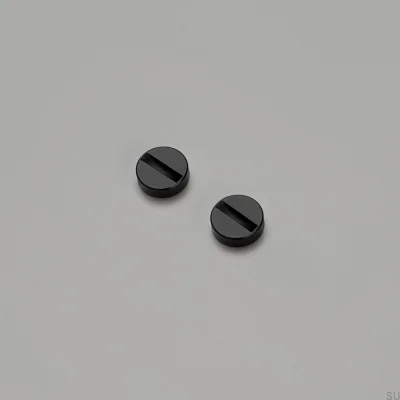 Tampa de parafuso decorativa Kit de detalhes de tampas de moedas preta (2 peças)