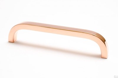 Puxador delgado para móveis Slim 128 Polished Copper Unpainted