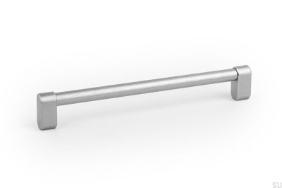Puxador longitudinal Linkk 160 para móveis, alumínio escovado prateado