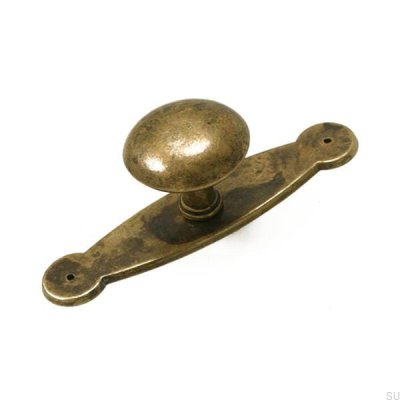 Puxador para móveis com base 5383 em bronze antigo