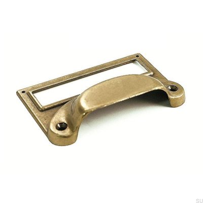 Puxador de móvel Shell com etiqueta Gold Antique