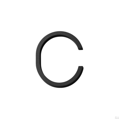 Numeração de casas maiúscula C Alumínio