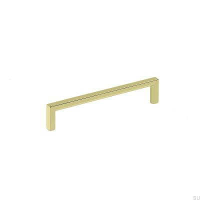 Puxador de móveis alongado Soft 128 Gold Polished