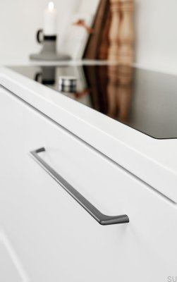 Puxador alongado para móveis Vista 160 Metal Antracite Escovado