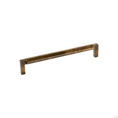 Puxador de móvel retangular Lecco 160 em bronze antigo