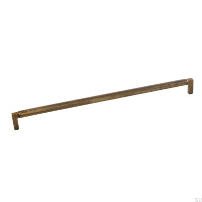 Puxador de móvel retangular Lecco 320 em bronze antigo