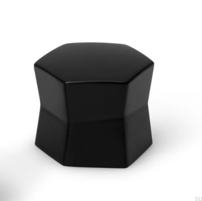 Puxador de móvel para cafeteira, metal, preto