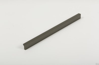 Puxador alongado para móveis Angle 600. Cinza alumínio