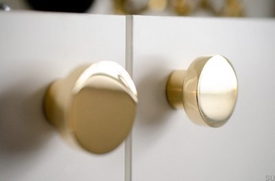 Botão para móveis Dot 40 Latão polido sem pintura