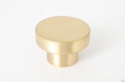 Botão para móveis Dot 40 de latão escovado sem pintura
