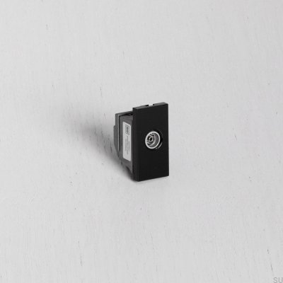 Módulo de tomada de TV para placa Euro preta padrão britânico