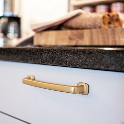 Puxador de mobília retro 128, ouro escovado