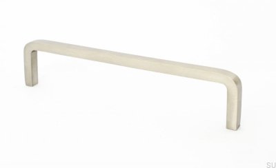 Puxador para móveis longo Linha 128, Aço, Escovado