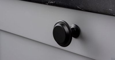 Botão para móveis Land 40 Metal preto