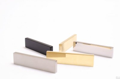 Puxador de alumínio preto para móveis Clean Cut 64