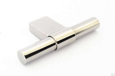 Puxador para móveis T-Bar Line Big 12, aço polido