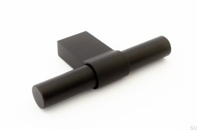 Botão para móveis T-Bar Line Big 12 Alumínio preto