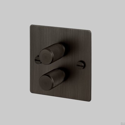 Dimmer LED Cross 2G 120W Latão Bronze Queimado Padrão Britânico