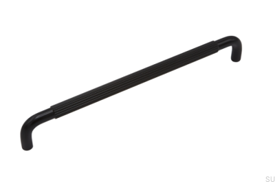 Puxador para móveis Helix Stripe 224 oblongo, alumínio, preto