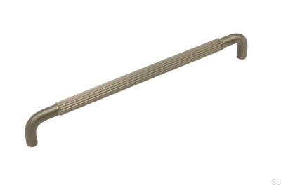 Puxador de móvel alongado Helix Stripe 224 Silver Brushed