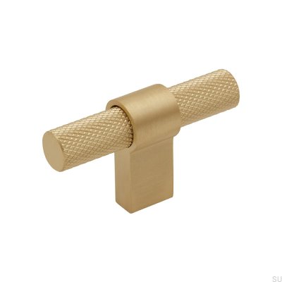Maçaneta para móveis T-Bar Helix Brushed Gold