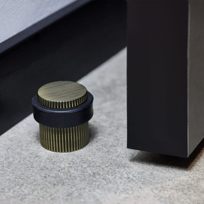 Rodapé Helix Stripe batente da porta do piso bronze antigo
