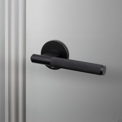 Puxador de porta Linear 38 em aço para soldador, preto.