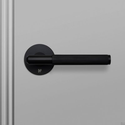 Puxador de porta Linear 38 em aço para soldador, preto.