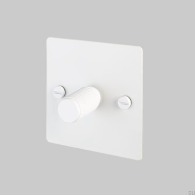Dimmer LED Cross 1G 120W Aço Branco Padrão Britânico