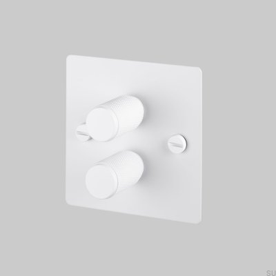 Dimmer LED Cross 2G 120W Aço Branco Padrão Britânico