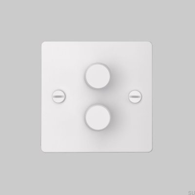 Dimmer LED Cross 2G 120W Aço Branco Padrão Britânico
