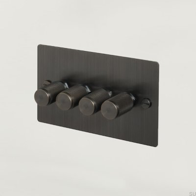 Dimmer LED Cross 4G 120W, acabamento em bronze queimado, padrão britânico.