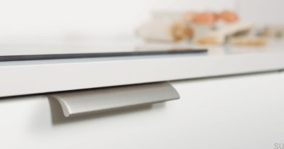 Puxador para móveis Ona 128 Edge em alumínio anodizado prateado