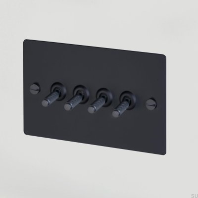 Cross 4G Quadruple Switch Aço Preto Padrão Britânico
