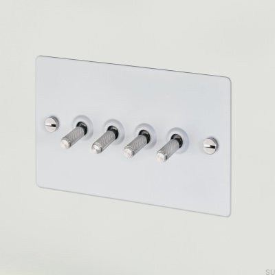 Cross 4G Quadruple Switch Aço Branco com Prata Padrão Britânico