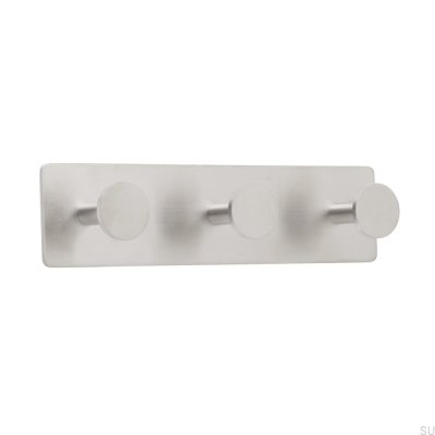 Base para cabide de parede 210-3 em prata escovada