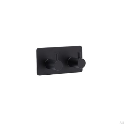 Cabide de parede base 220-2 Metal Black Mat