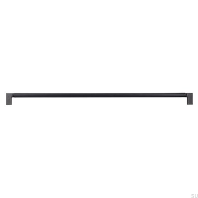 Puxador de móvel oblongo 2457 480 Metal Black Mat