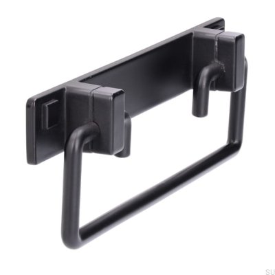 Puxador de móvel oblongo 2458 96 Metal Black Mat