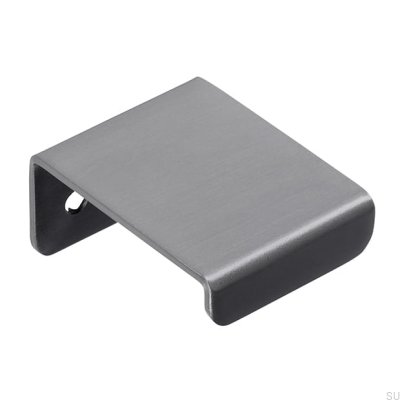 Puxador de borda para móveis 2372 16 Aço inoxidável antracite