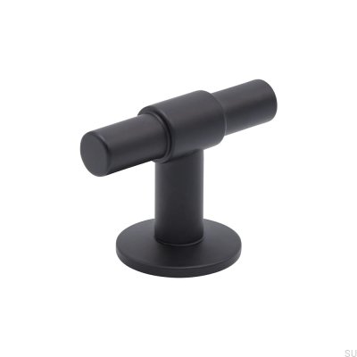 Maçaneta para móveis T-Bar Uniforme Metal Mate Preto