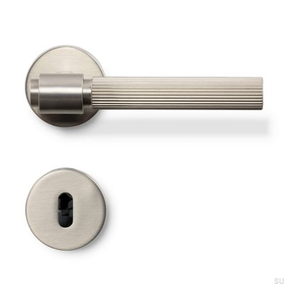 Maçaneta da porta Helix Stripe 200 Silver Brushed