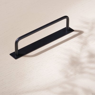 Puxador de móvel alongado Thread 128 Metal Black