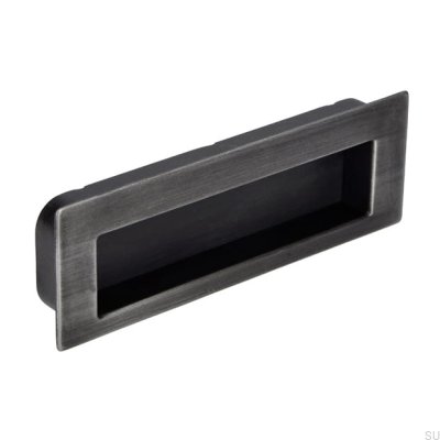 Puxador de móvel embutido 2382 Antique Silver Brushed