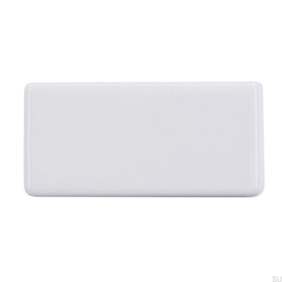 Puxador de móvel oblongo 1595 16 Branco Metal