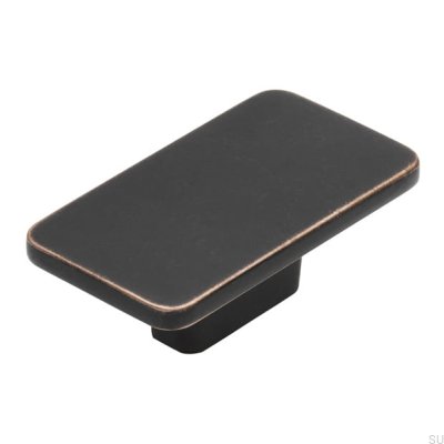 Maçaneta para móveis 2411 cobre antigo preto
