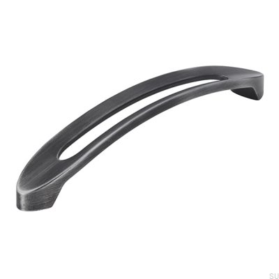Puxador de móvel oblongo 2374 160 Antique Silver Brushed