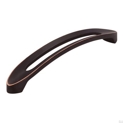Puxador de móvel alongado 2374 160 Black Antique Copper