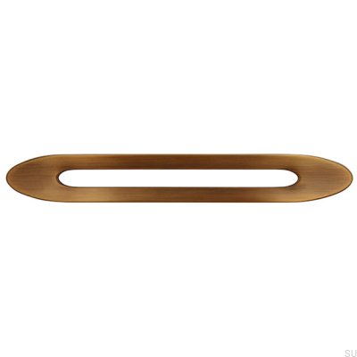 Puxador de móvel oblongo 2374 160 Antique Gold Brushed
